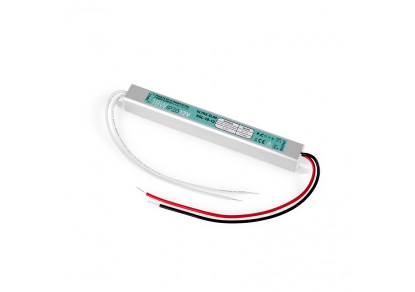 Alimentation LED extra plate 12V-18W-IP20 - SSL-18-12 - Barcelona LED