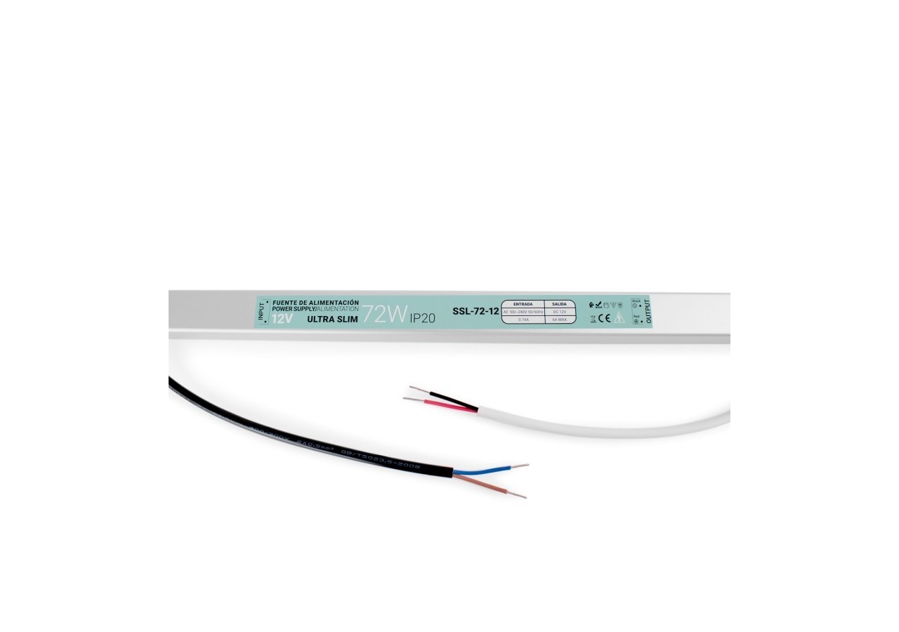 Alimentation LED extra plate 12V-72W-IP20 - SSL-72-12 - Barcelona LED