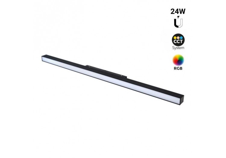 Spot linéaire opale sur rail magnétiqueRGB + CCT-24W-Mi Light - MF5-24A-RF - Barcelona LED