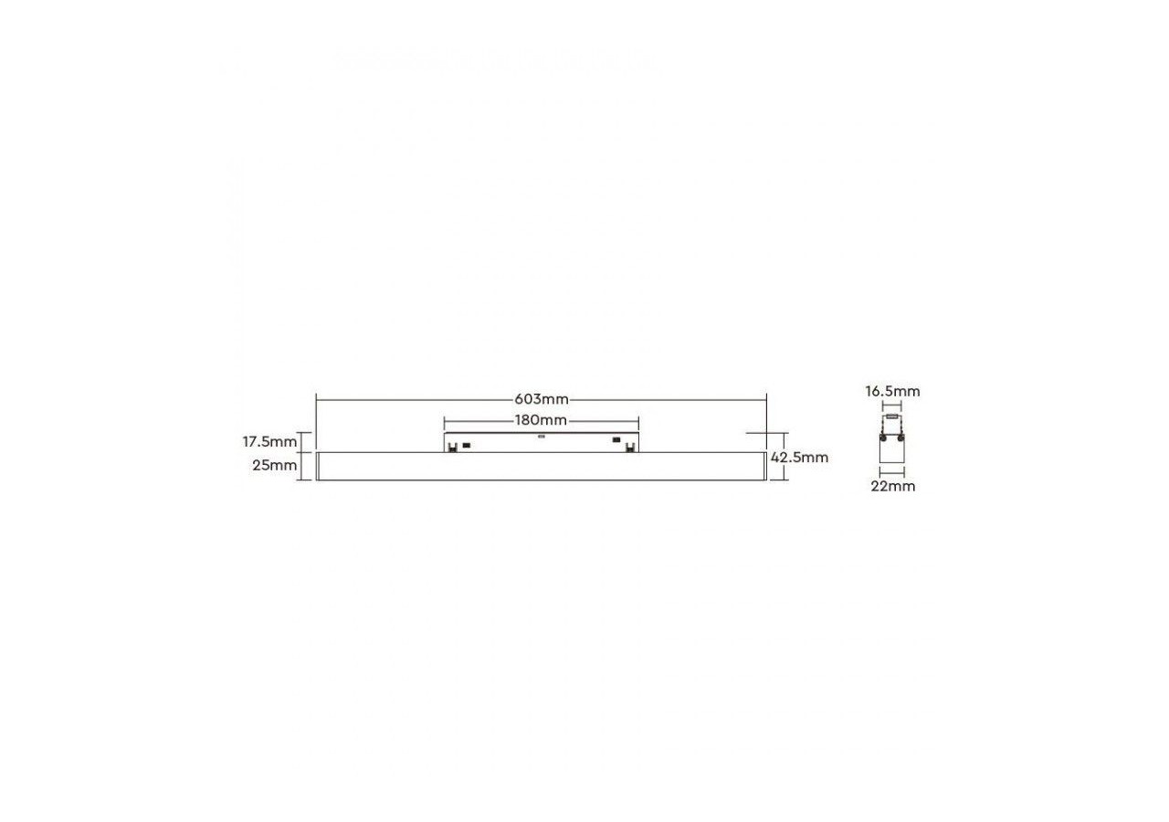 Spot linéaire opale sur rail magnétiqueRGB + CCT-24W-Mi Light - MF5-24A-RF - Barcelona LED