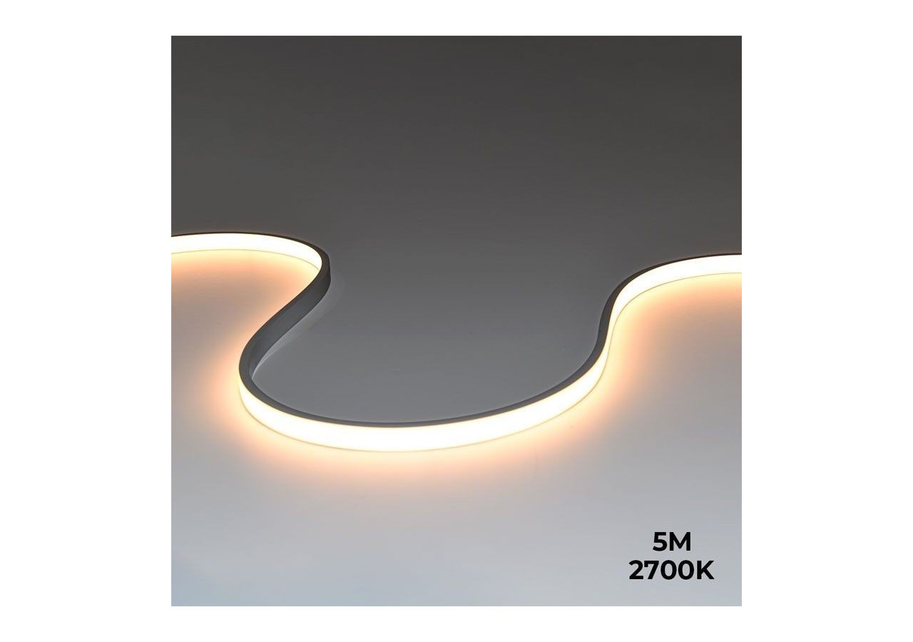 Néon LED flexible 24V DC-5x11mm-5m-Kit complet-11W/m-320 LED/m-IP67-À courbure verticale - N511-5M-270 - Barcelona LED