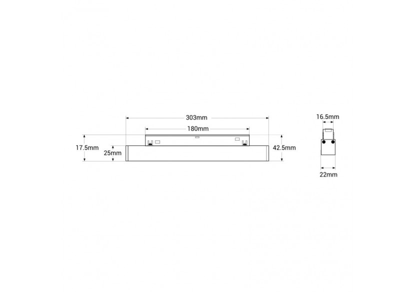 Spot linéaire opale sur rail magnétique CCT-12W-Mi Light - MF2-12A-RF - Barcelona LED Spot linéaire opale sur rail magnétique CCT-12W-Mi Light - MF2-12A-RF - Barcelona LED