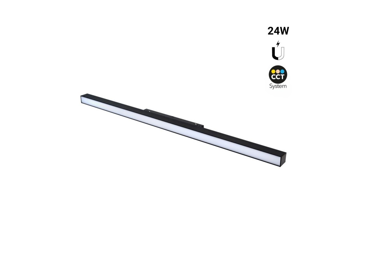 Spot linéaire opale sur rail magnétique CCT-24W-Mi Light - MF2-24A-RF - Barcelona LED