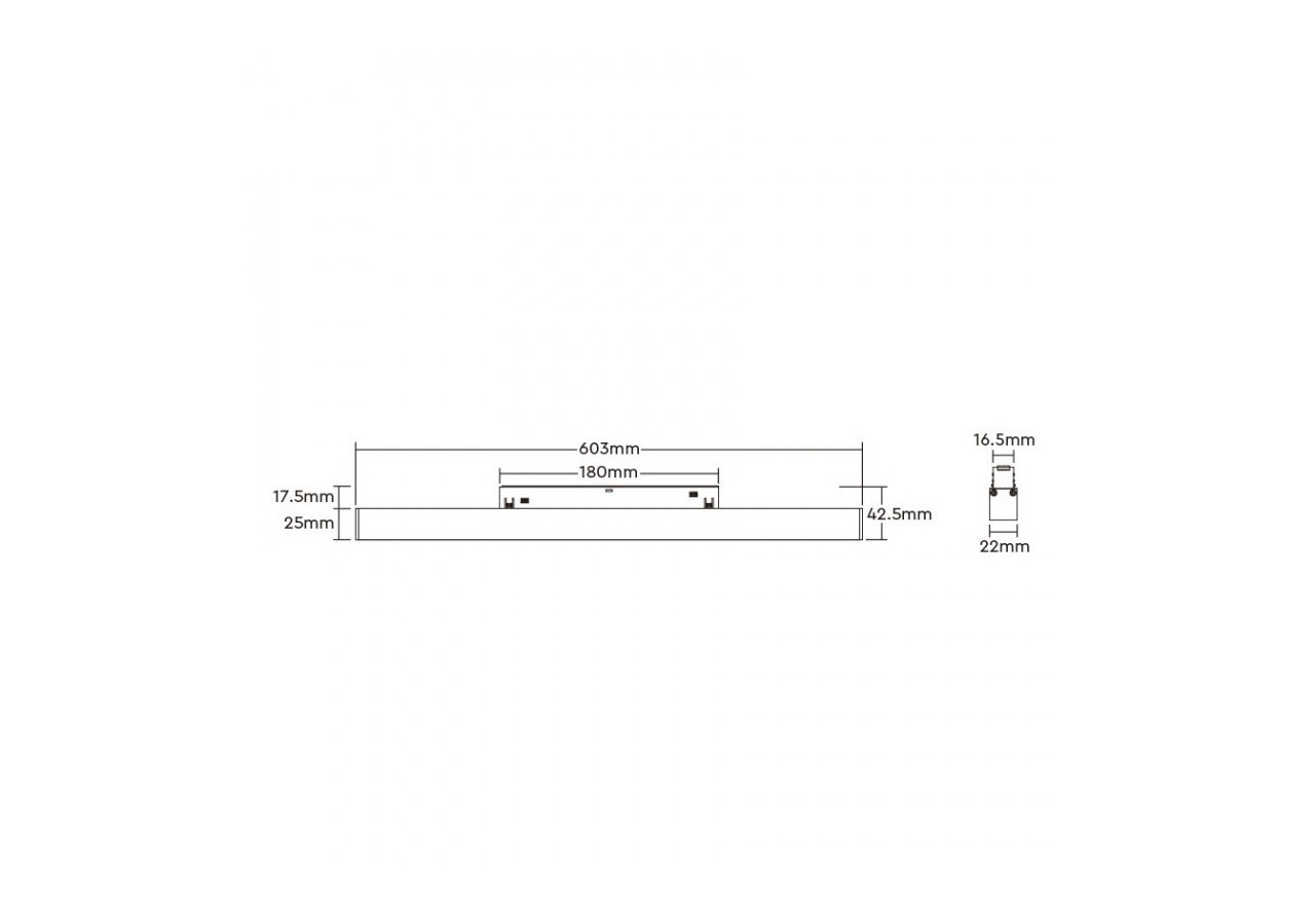 Spot linéaire opale sur rail magnétique CCT-24W-Mi Light - MF2-24A-RF - Barcelona LED