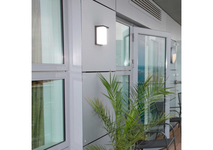 Applique murale extérieure en aluminium "Block"-Puissance réglable : 12W-14W-16W-CCT- IP65 - L5070 - Barcelona LED