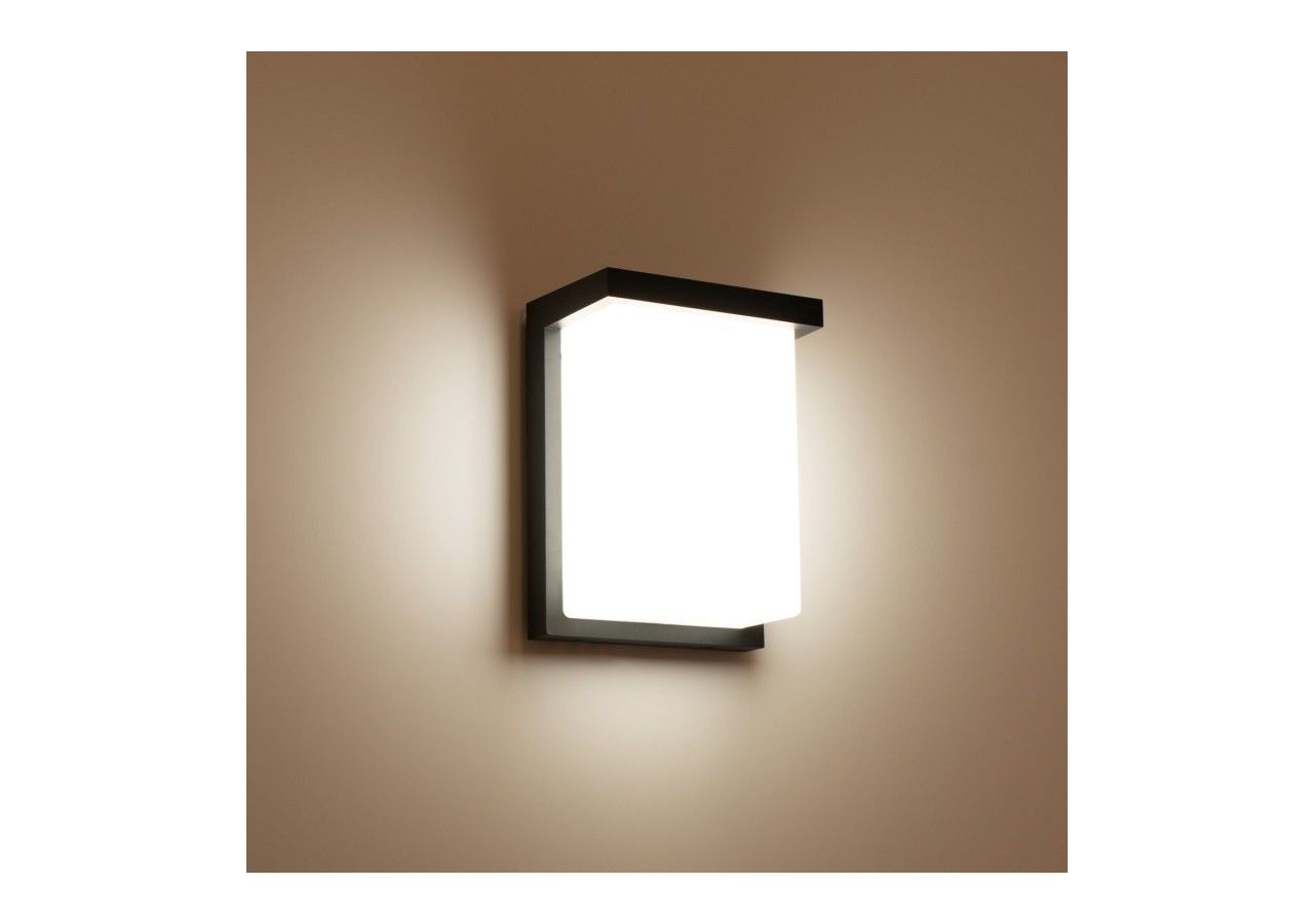Applique murale extérieure en aluminium "Block"-Puissance réglable : 12W-14W-16W-CCT- IP65 - L5070 - Barcelona LED