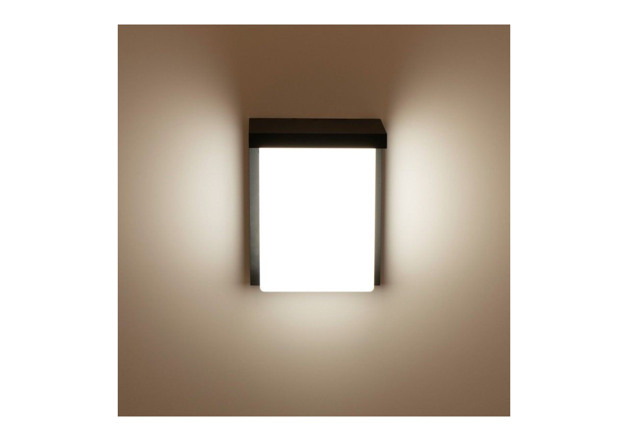 Applique murale extérieure en aluminium "Block"-Puissance réglable : 12W-14W-16W-CCT- IP65 - L5070 - Barcelona LED