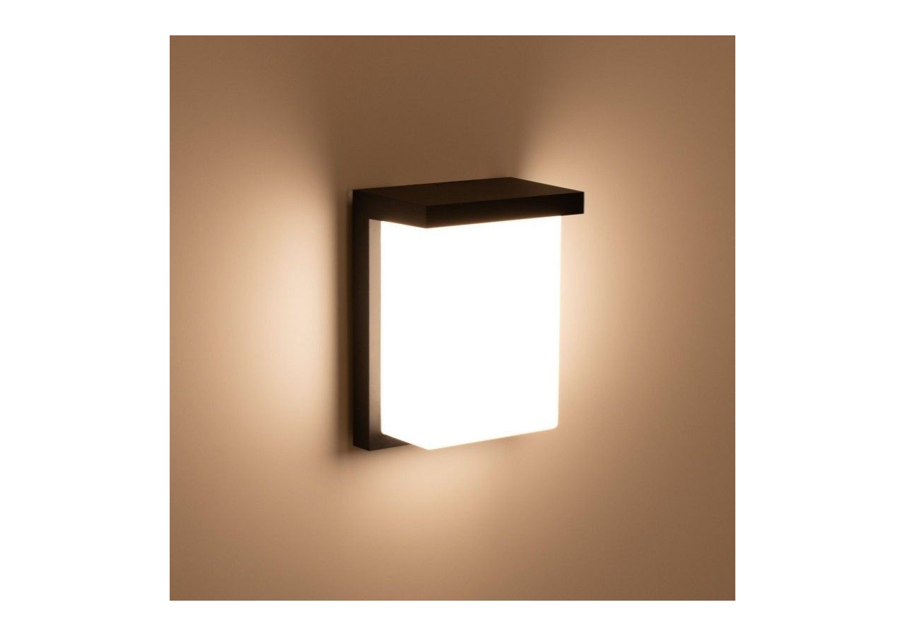 Applique murale extérieure en aluminium "Block"-Puissance réglable : 12W-14W-16W-CCT- IP65 - L5070 - Barcelona LED