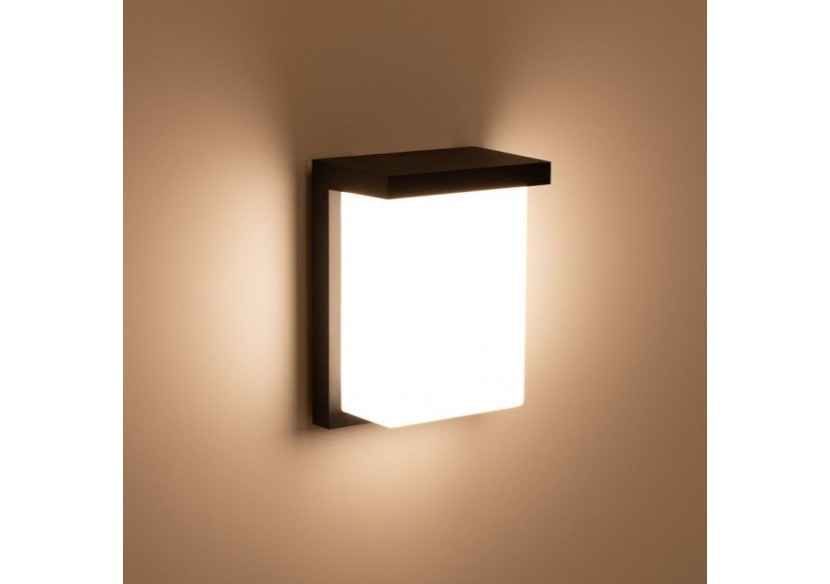 Applique murale extérieure en aluminium "Block"-Puissance réglable : 12W-14W-16W-CCT- IP65 - L5070 - Barcelona LED
