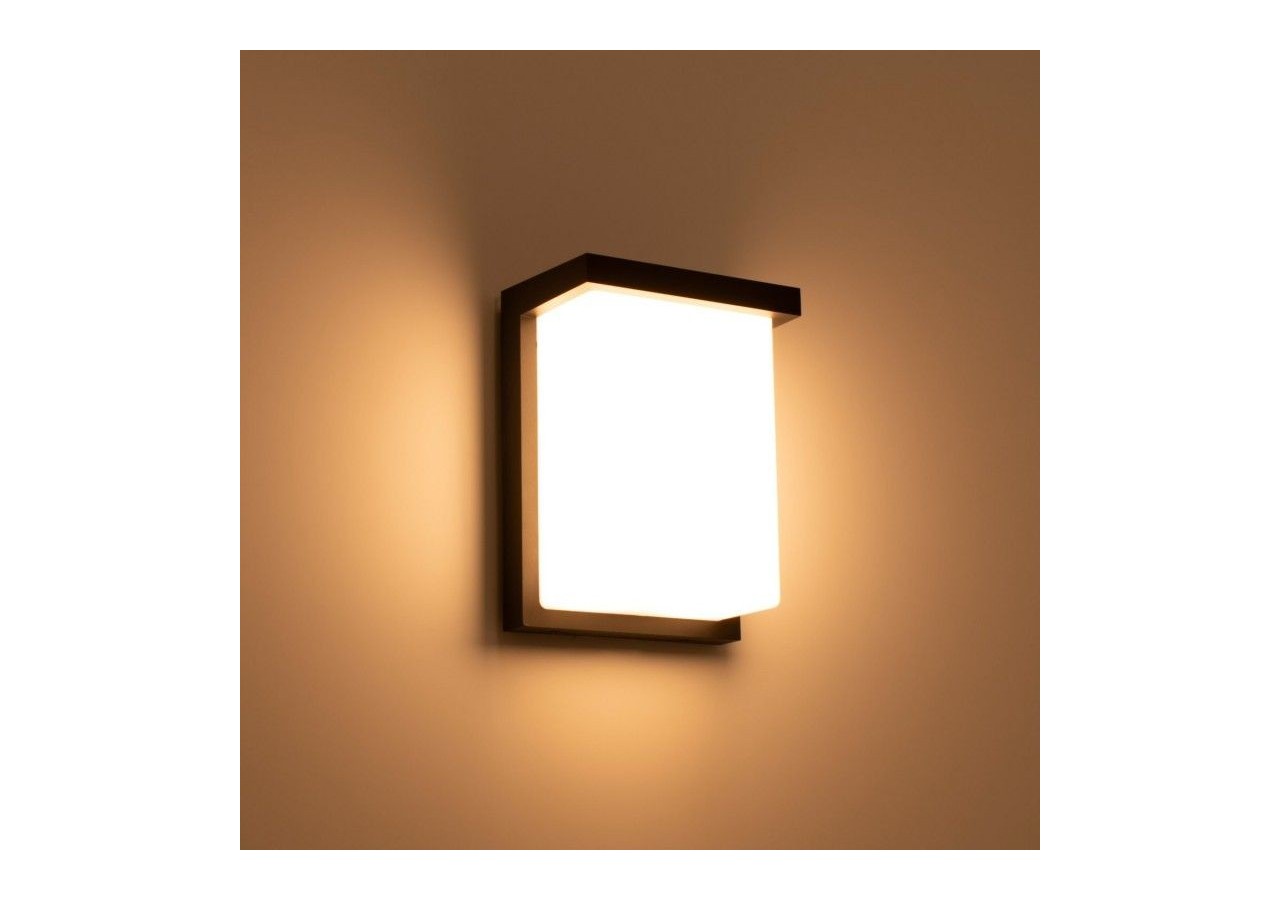 Applique murale extérieure en aluminium "Block"-Puissance réglable : 12W-14W-16W-CCT- IP65 - L5070 - Barcelona LED