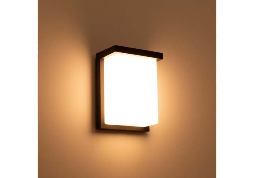 Applique murale extérieure en aluminium "Block"-Puissance réglable : 12W-14W-16W-CCT- IP65 - L5070 - Barcelona LED