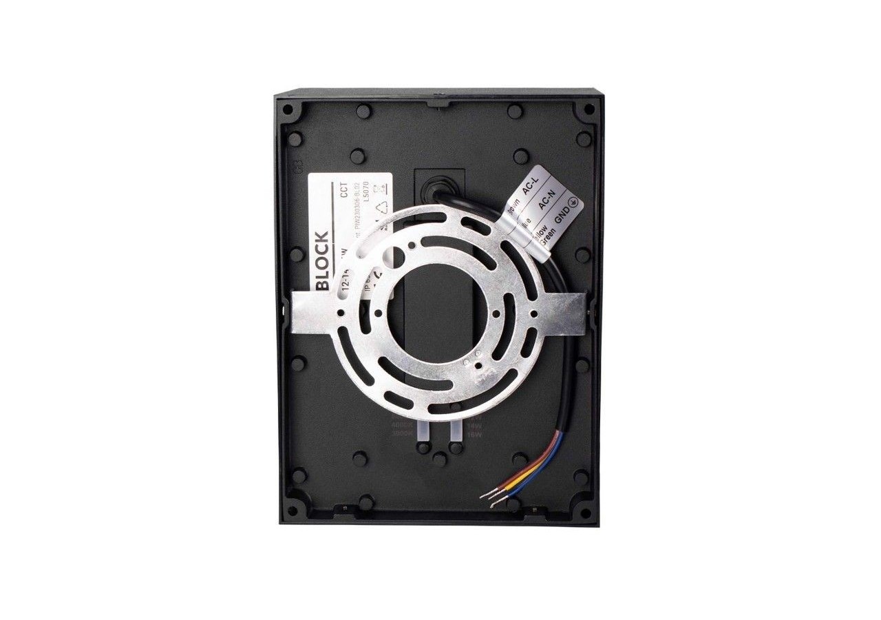 Applique murale extérieure en aluminium "Block"-Puissance réglable : 12W-14W-16W-CCT- IP65 - L5070 - Barcelona LED