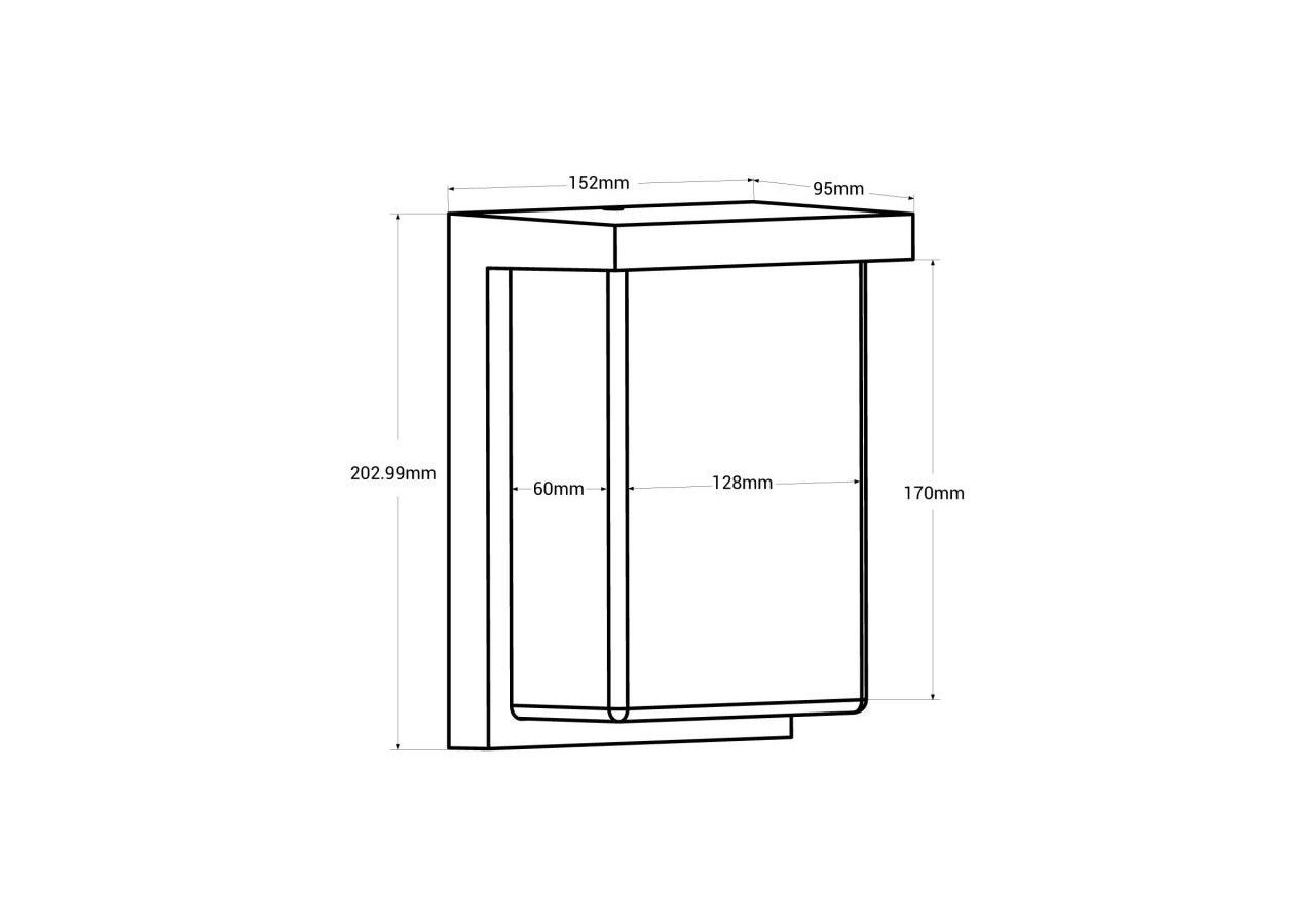Applique murale extérieure en aluminium "Block"-Puissance réglable : 12W-14W-16W-CCT- IP65 - L5070 - Barcelona LED