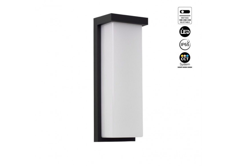 Applique murale d'extérieur en aluminium "Retal"-Puissance réglable : 18W-20W-22W-CCT- IP65 - L5071 - Barcelona LED