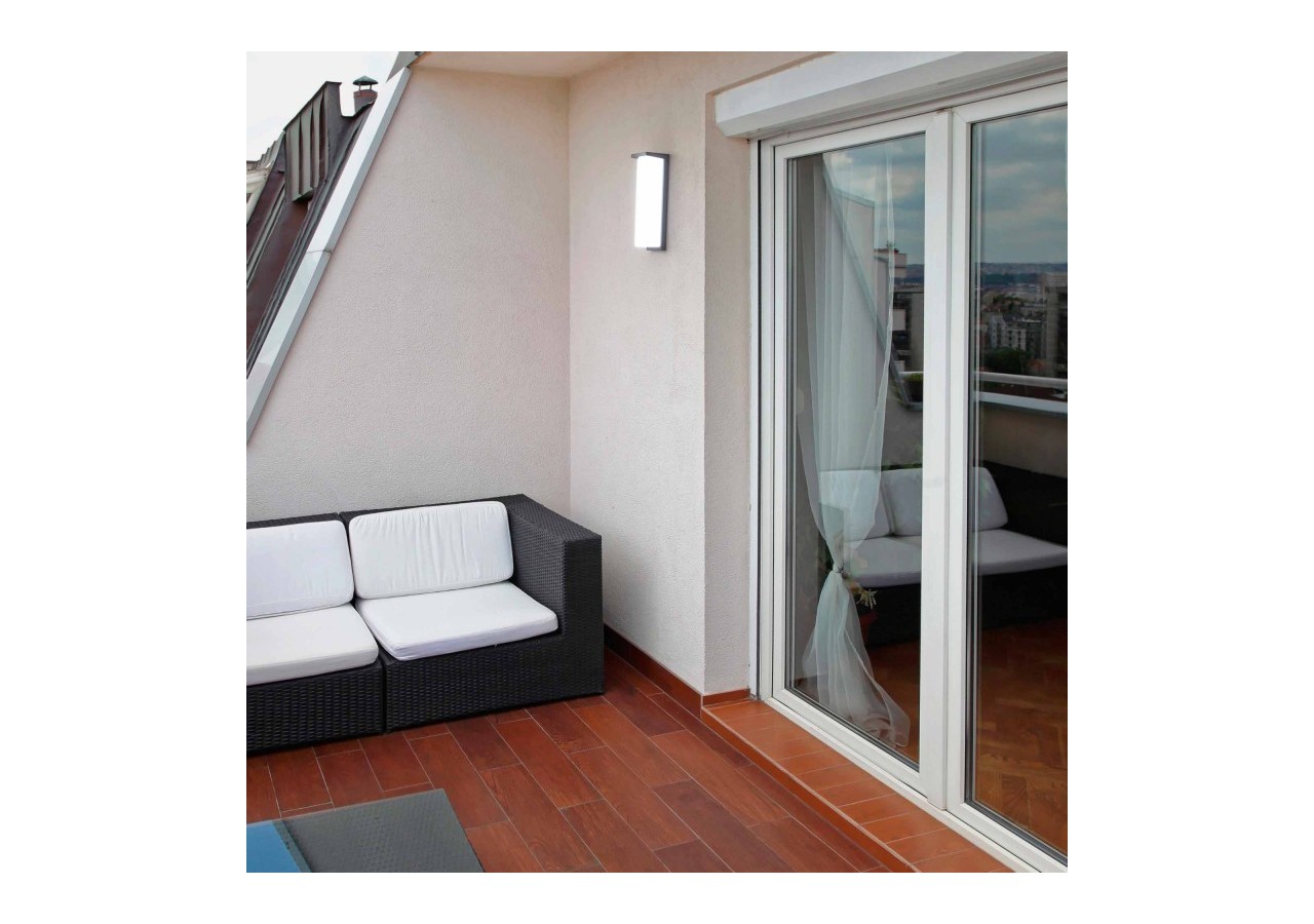 Applique murale d'extérieur en aluminium "Retal"-Puissance réglable : 18W-20W-22W-CCT- IP65 - L5071 - Barcelona LED