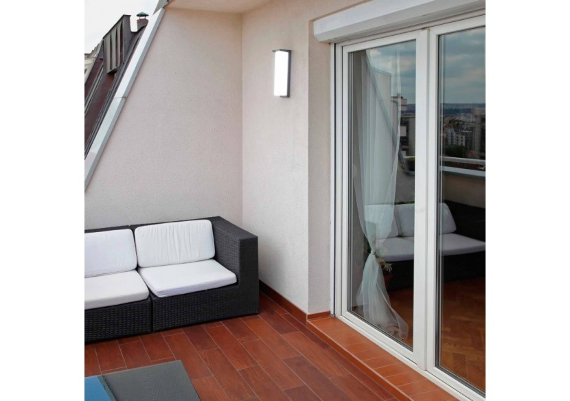 Applique murale d'extérieur en aluminium "Retal"-Puissance réglable : 18W-20W-22W-CCT- IP65 - L5071 - Barcelona LED