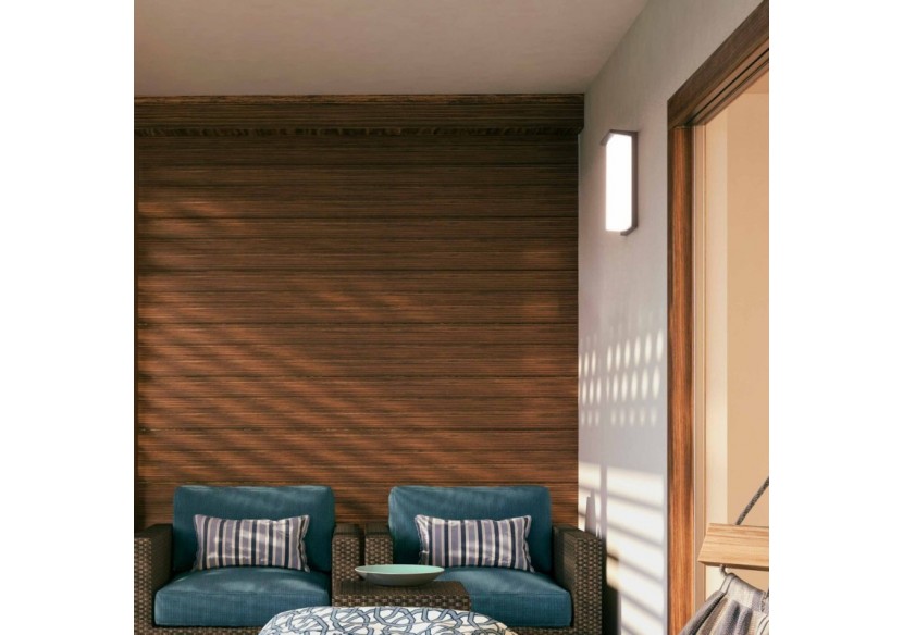 Applique murale d'extérieur en aluminium "Retal"-Puissance réglable : 18W-20W-22W-CCT- IP65 - L5071 - Barcelona LED