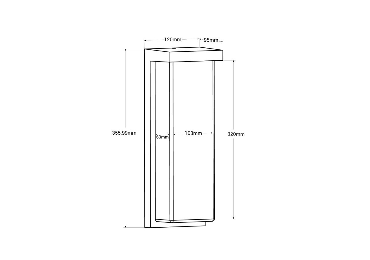 Applique murale d'extérieur en aluminium "Retal"-Puissance réglable : 18W-20W-22W-CCT- IP65 - L5071 - Barcelona LED