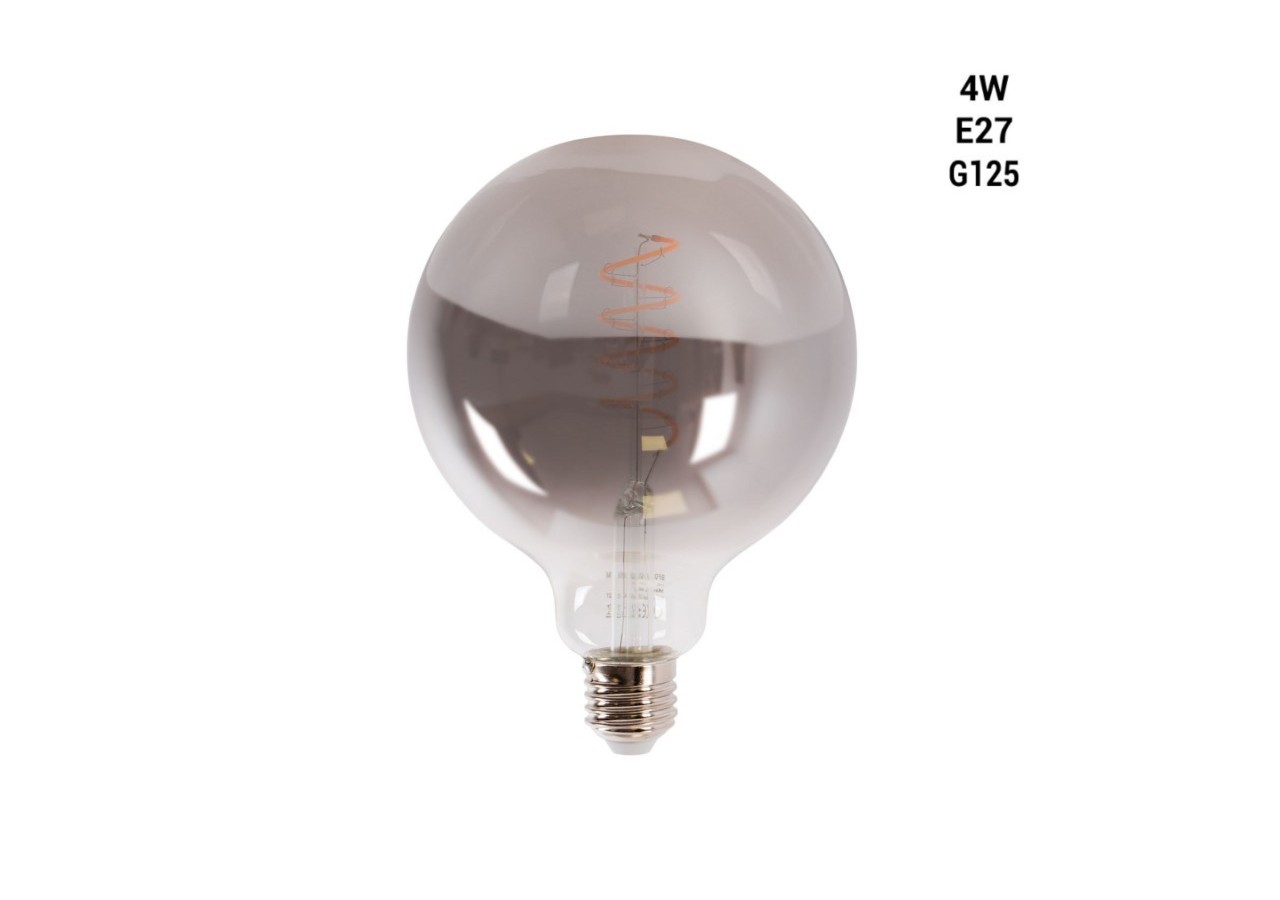 Ampoule décorative fumée à filament "Smoky" E27 G125-4W-2200K - BFD1-G125E27-AHUM - Barcelona LED