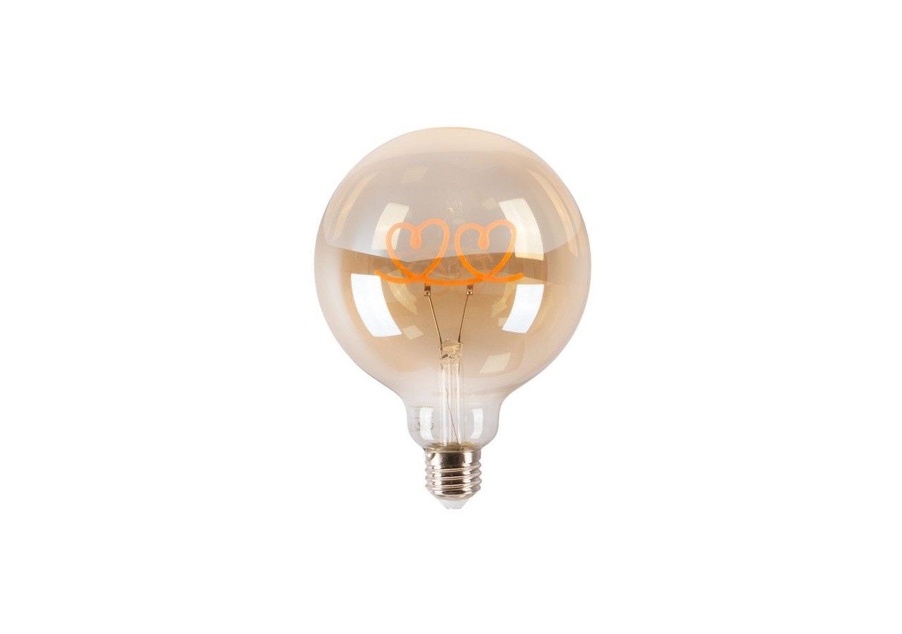 Ampoule décorative à filament"Hearts" E27 G125-4W-2200K - BFD1-G125E27-HEARTS - Barcelona LED