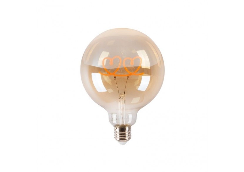Ampoule décorative à filament"Hearts" E27 G125-4W-2200K - BFD1-G125E27-HEARTS - Barcelona LED