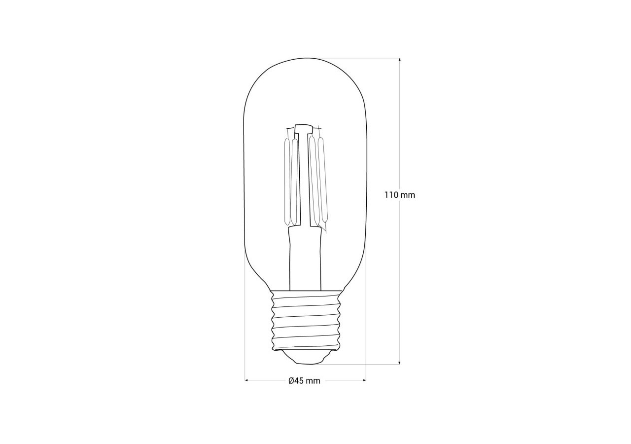 Ampoule à filament LED E27 T45-4W-Vintage-2200K - BFD1-T45E27-BC - Barcelona LED