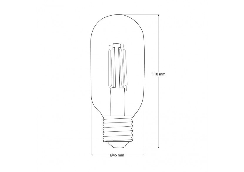 Ampoule à filament LED E27 T45-4W-Vintage-2200K - BFD1-T45E27-BC - Barcelona LED