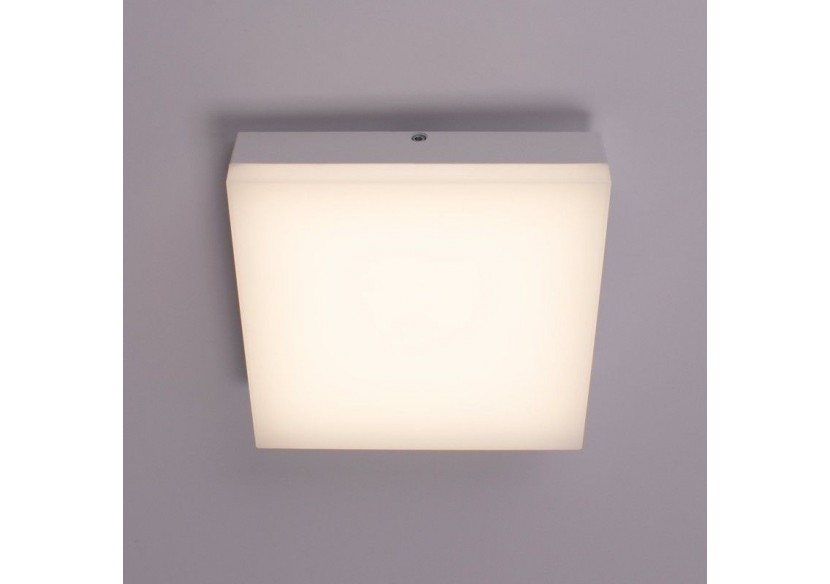 Plafonnier LED carré étanche 15W-IP44-4000K - B1721-C-BN - Barcelona LED