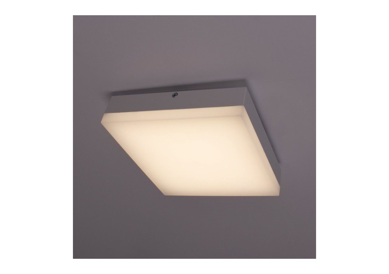 Plafonnier LED carré étanche 15W-IP44-4000K - B1721-C-BN - Barcelona LED