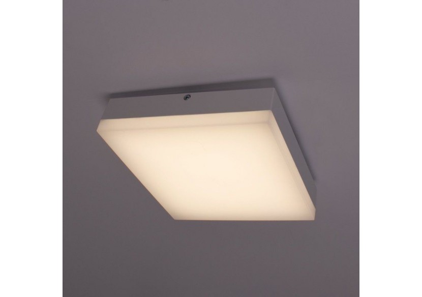Plafonnier LED carré étanche 15W-IP44-4000K - B1721-C-BN - Barcelona LED