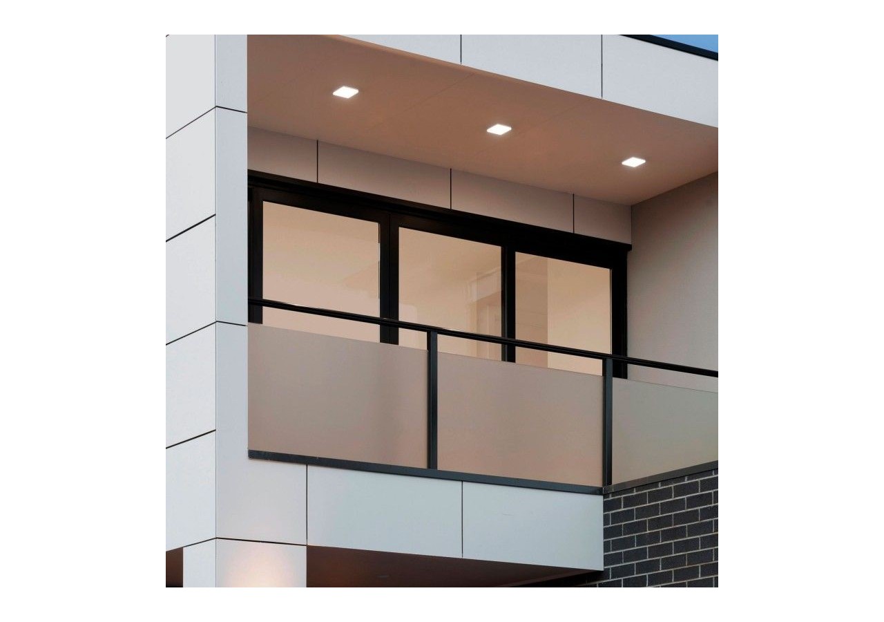 Plafonnier LED carré étanche 15W-IP44-4000K - B1721-C-BN - Barcelona LED