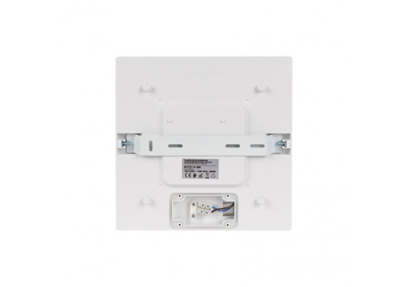 Plafonnier LED carré étanche 15W-IP44-4000K - B1721-C-BN - Barcelona LED