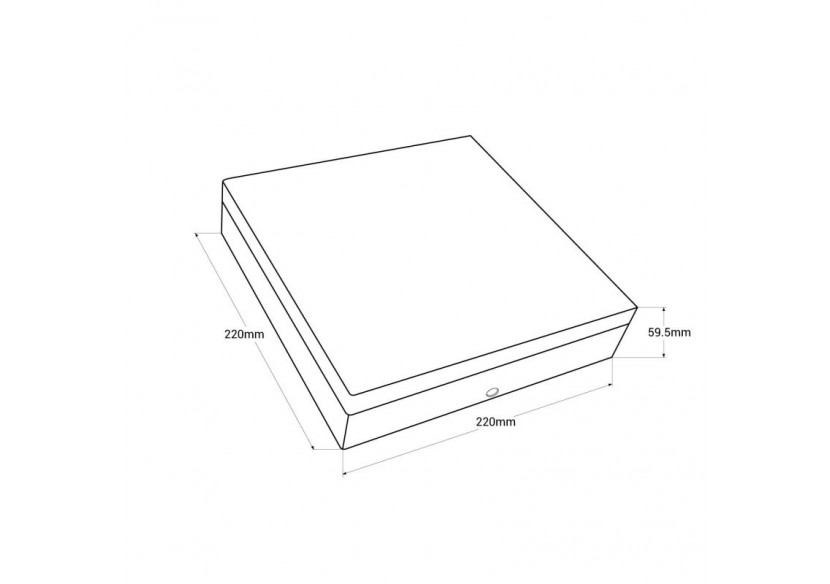 Plafonnier LED carré étanche 15W-IP44-4000K - B1721-C-BN - Barcelona LED