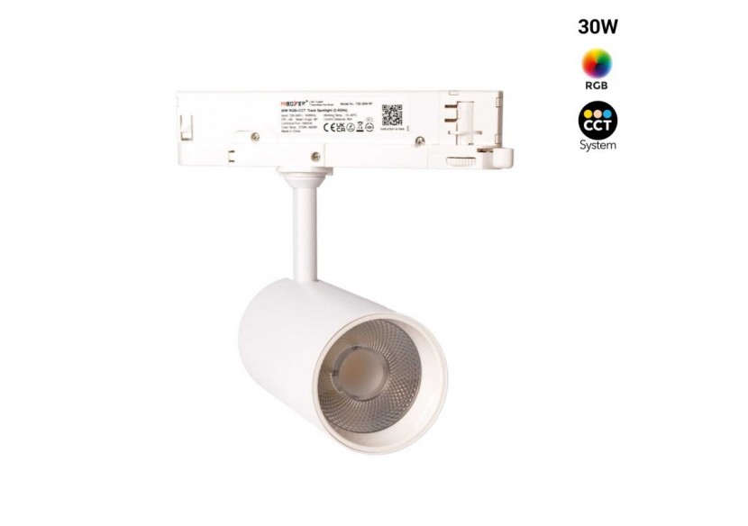 Spot LED triphasé RGB + CCT-30W-Mi Light - TS5-30W-RF - Barcelona LED