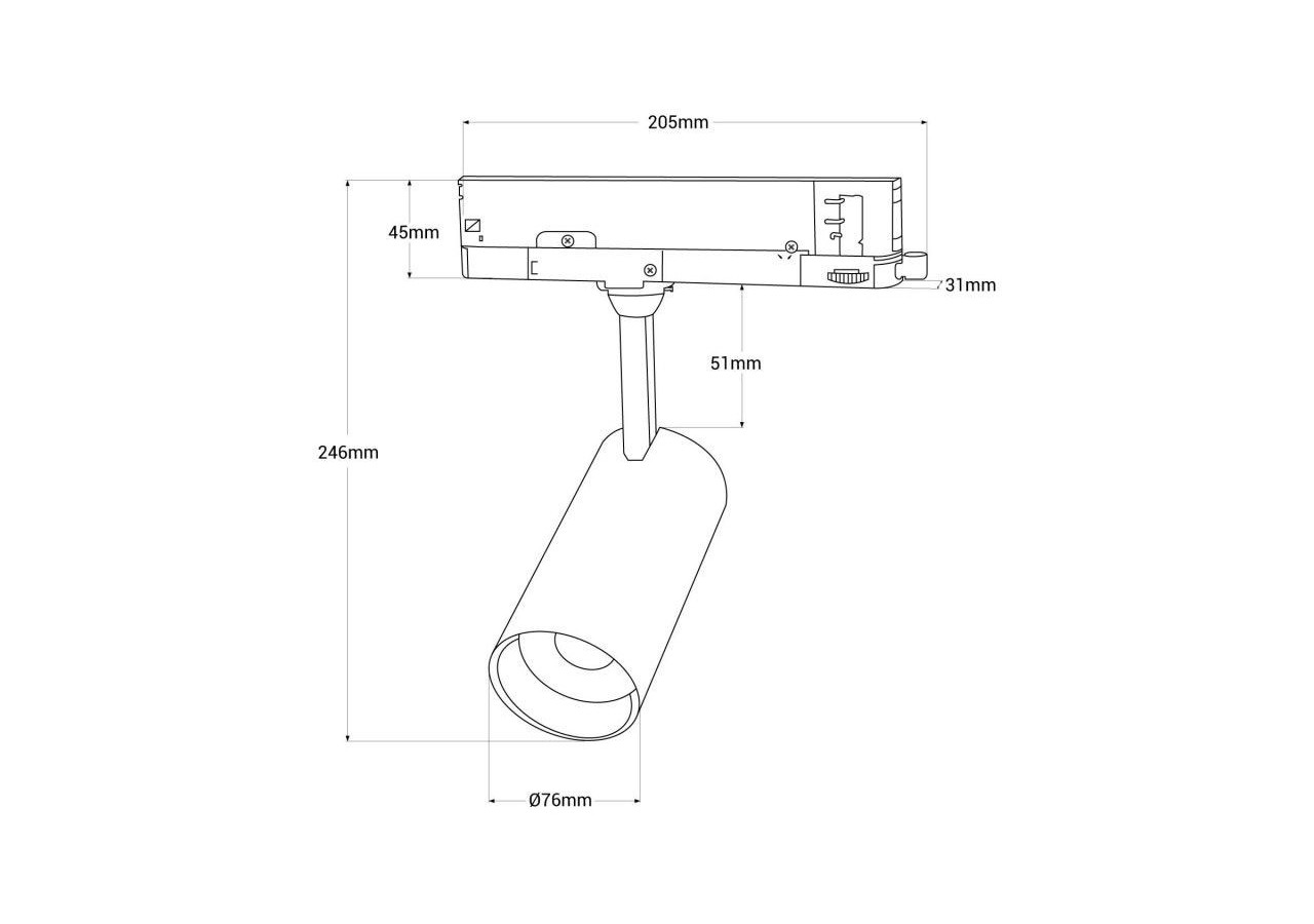 Spot LED triphasé RGB + CCT-30W-Mi Light - TS5-30W-RF - Barcelona LED