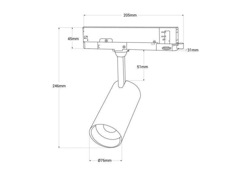 Spot LED triphasé RGB + CCT-30W-Mi Light - TS5-30W-RF - Barcelona LED