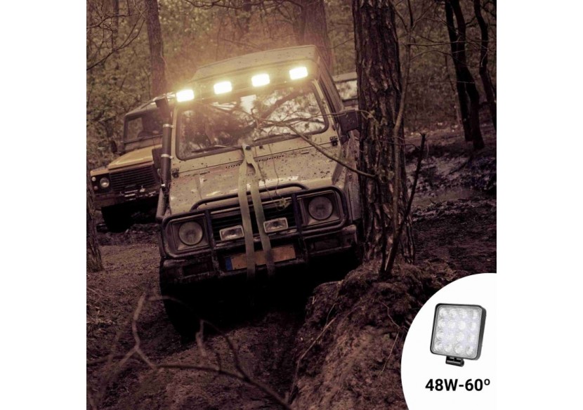 Projecteur LED 48W 12-24V DC-Machines, automobiles et bateaux-2000lm-60 degrés - BV006 - Barcelona LED