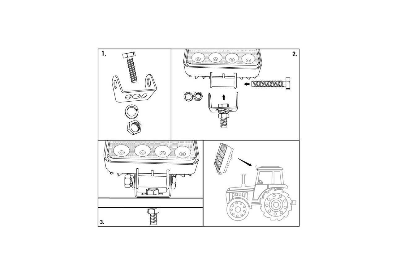 Projecteur LED 48W 12-24V DC-Machines, automobiles et bateaux-2000lm-60 degrés - BV006 - Barcelona LED