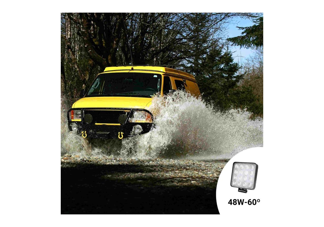 Projecteur LED 48W 12-24V DC-Machines, automobiles et bateaux-2000lm-60 degrés - BV006 - Barcelona LED