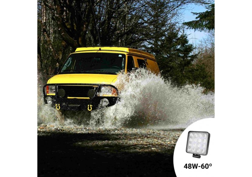 Projecteur LED 48W 12-24V DC-Machines, automobiles et bateaux-2000lm-60 degrés - BV006 - Barcelona LED