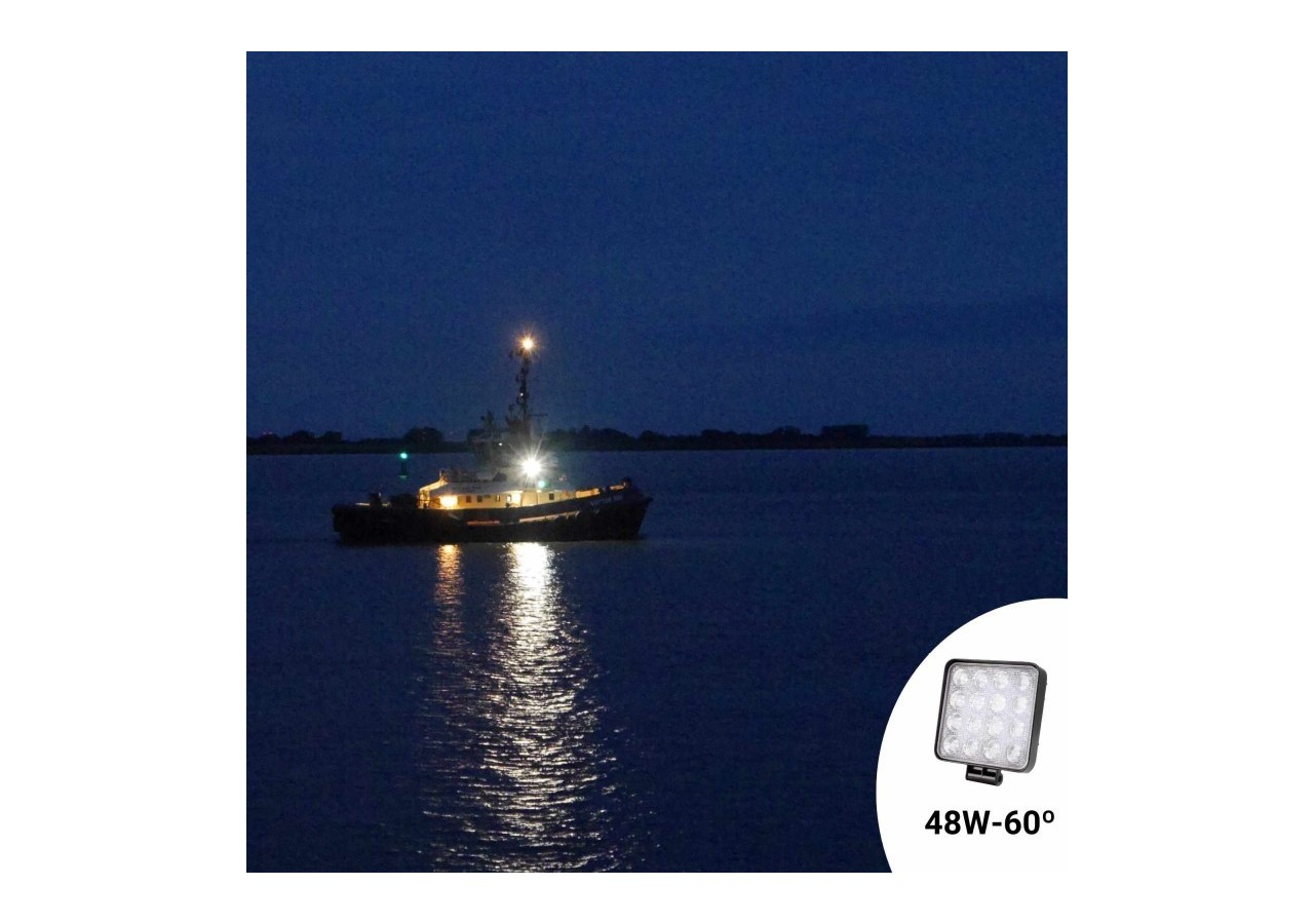 Projecteur LED 48W 12-24V DC-Machines, automobiles et bateaux-2000lm-60 degrés - BV006 - Barcelona LED