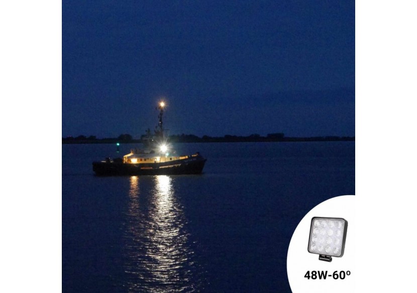 Projecteur LED 48W 12-24V DC-Machines, automobiles et bateaux-2000lm-60 degrés - BV006 - Barcelona LED