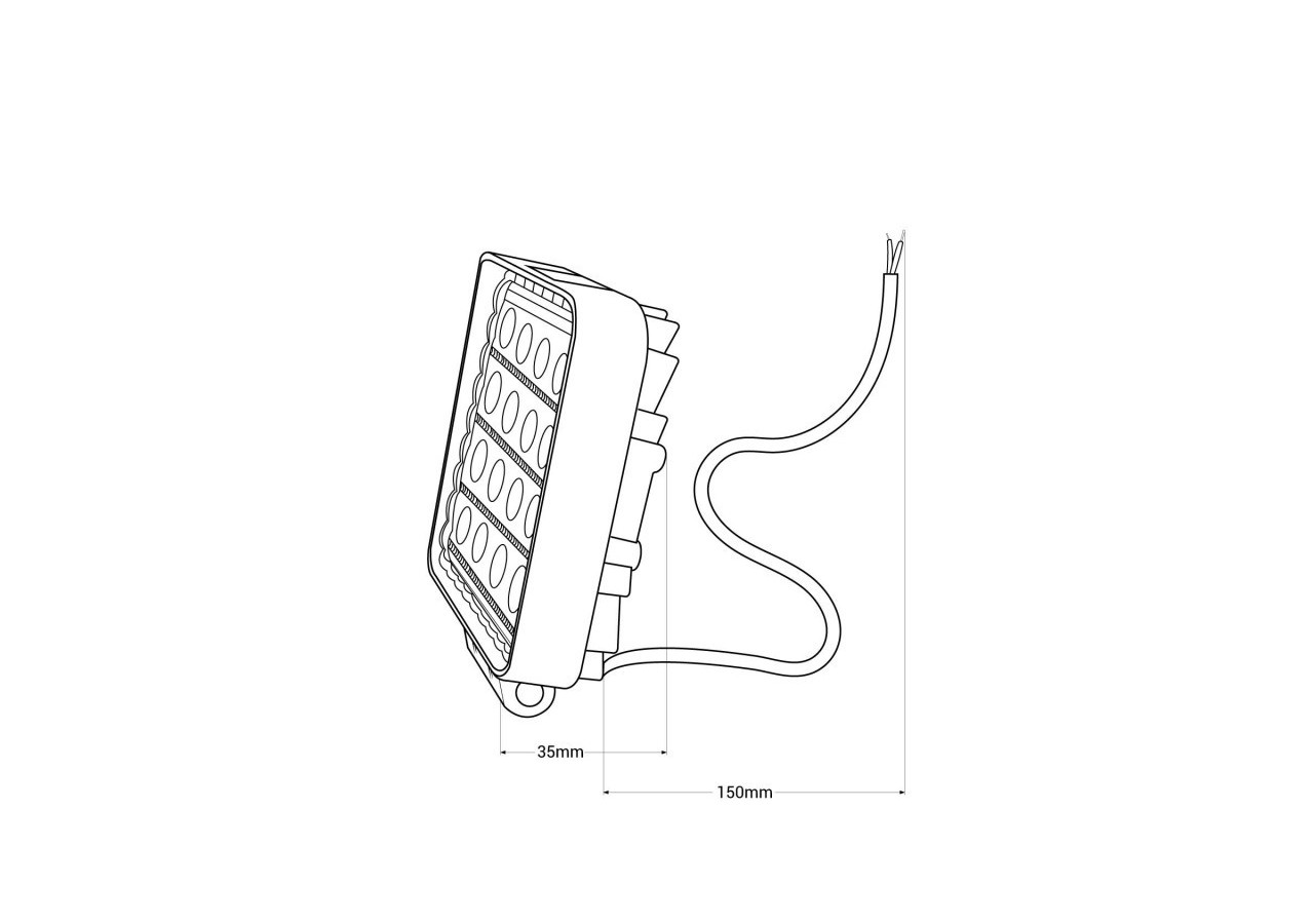 Projecteur LED 48W 12-24V DC-Machines, automobiles et bateaux-2000lm-60 degrés - BV006 - Barcelona LED