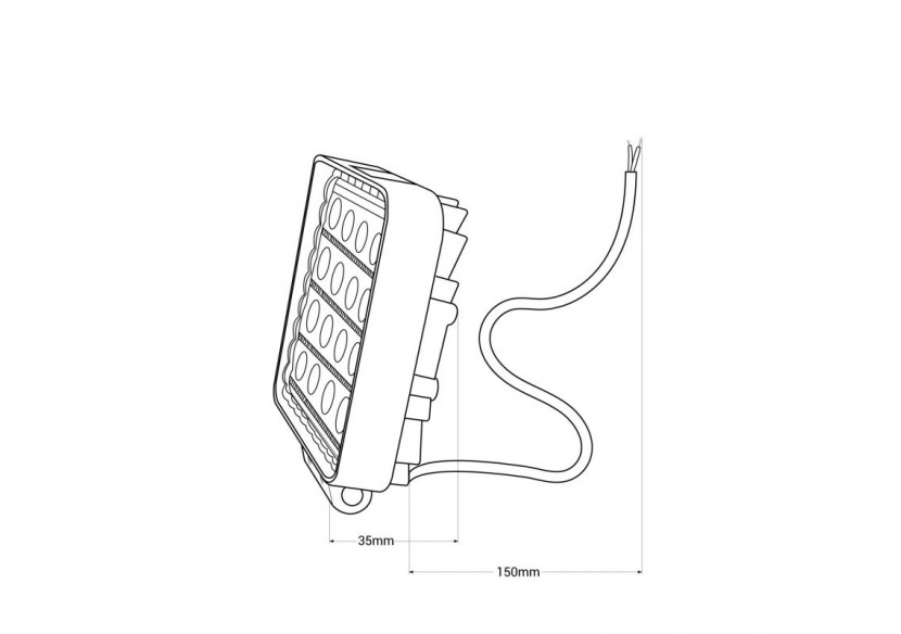 Projecteur LED 48W 12-24V DC-Machines, automobiles et bateaux-2000lm-60 degrés - BV006 - Barcelona LED