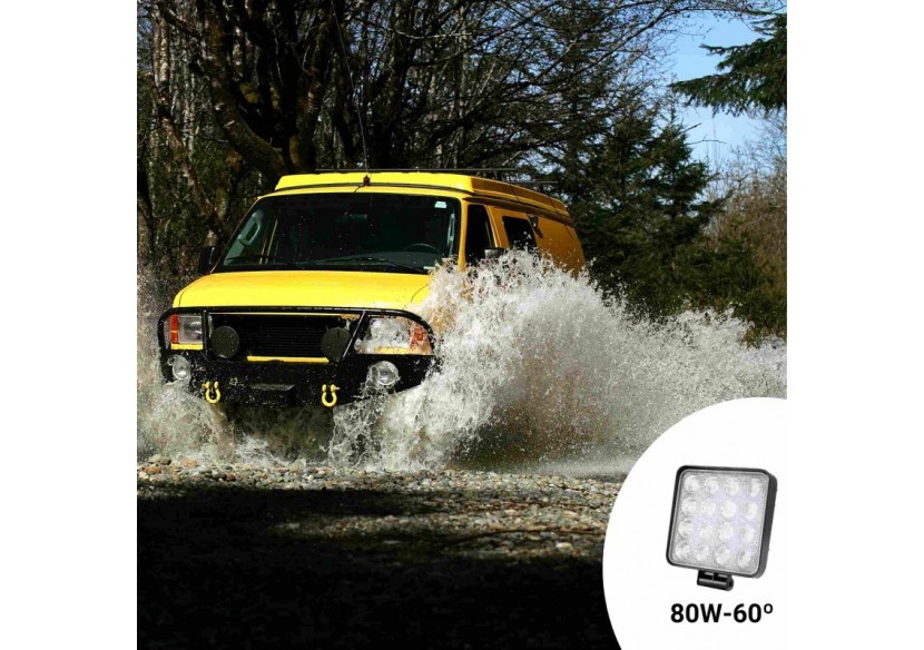 Projecteur LED 80W 12-24V DC-Machines, automobiles et bateaux-8000lm-60 degrés - BV007 - Barcelona LED