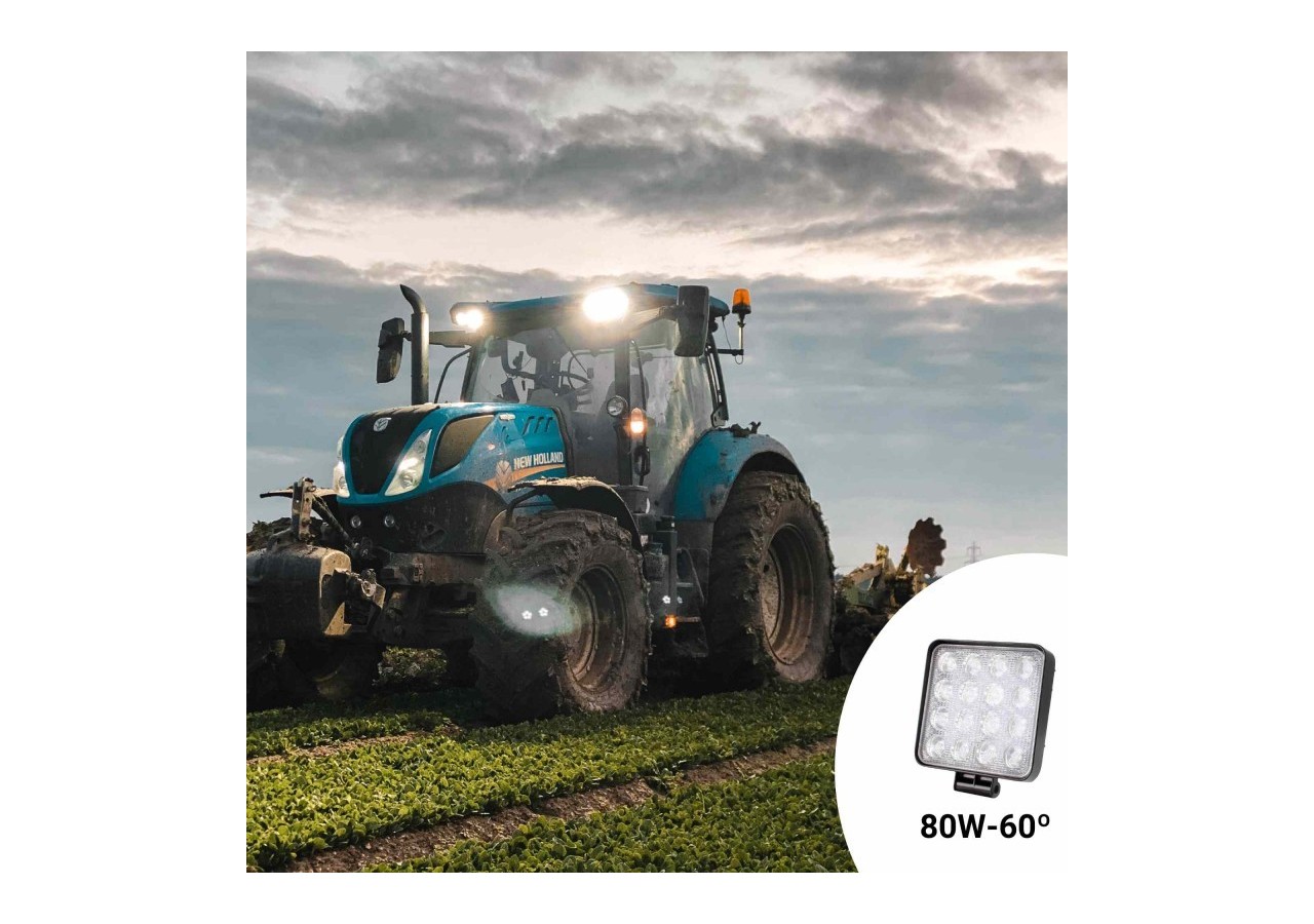 Projecteur LED 80W 12-24V DC-Machines, automobiles et bateaux-8000lm-60 degrés - BV007 - Barcelona LED