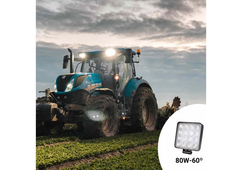 Projecteur LED 80W 12-24V DC-Machines, automobiles et bateaux-8000lm-60 degrés - BV007 - Barcelona LED