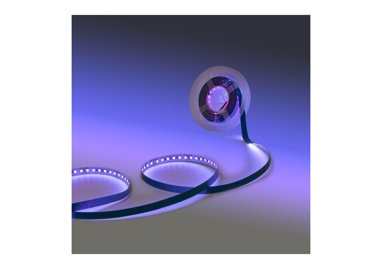 Ruban LED 24V DC-18W/m-Ultraviolet-10mm-IP20-5m-SMD2835 120LED/m - B1552-UV - Barcelona LED