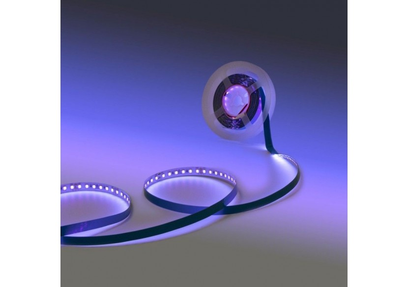 Ruban LED 24V DC-18W/m-Ultraviolet-10mm-IP20-5m-SMD2835 120LED/m - B1552-UV - Barcelona LED