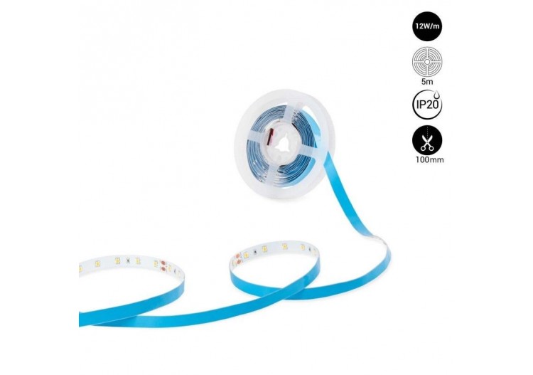 Ruban LED 24V DC-12W/m-Monochrome-10mm-IP20 -5m-SMD2835 60LED/m - B1653-270 - Barcelona LED